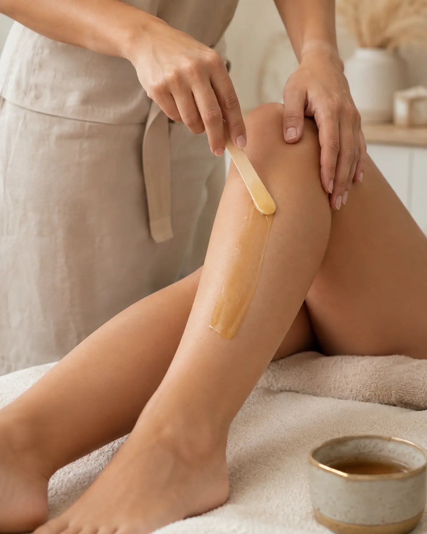 Waxing home beauty service